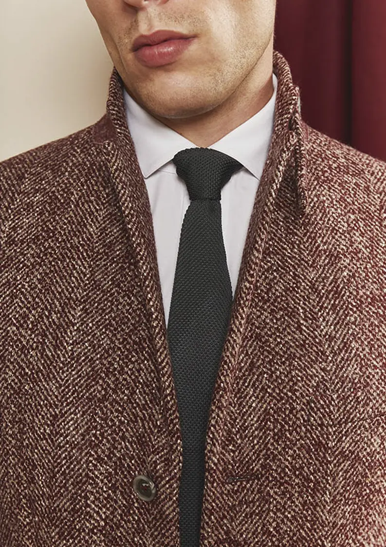 CARLO manteau drap laine chevron bordeaux lapieceur 5