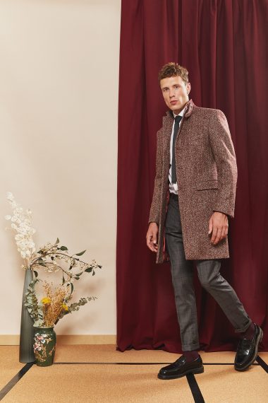 carlo-manteau-drap-laine-chevron-bordeaux