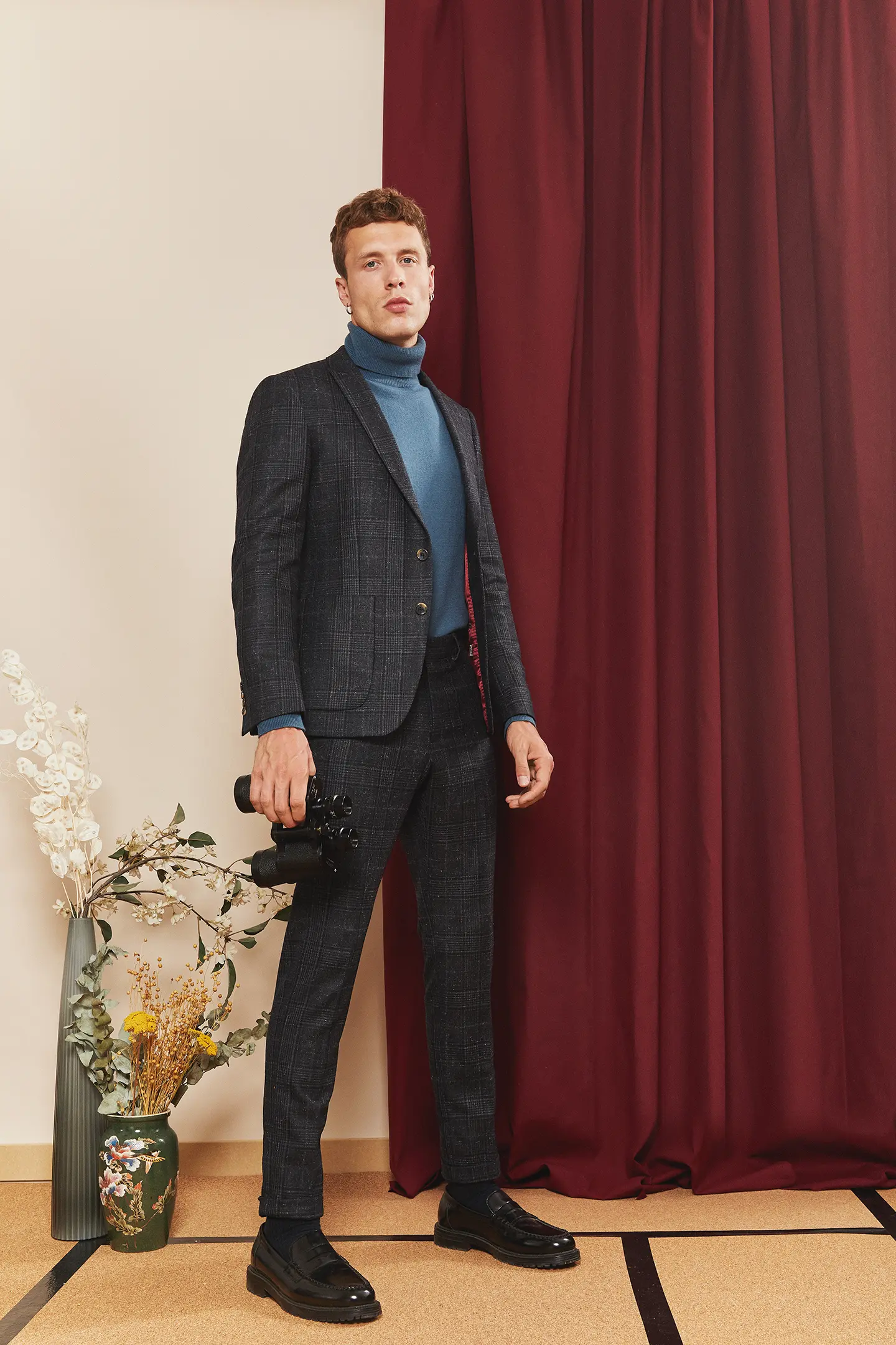 UMBERTO costume prince de galles gris lapieceur